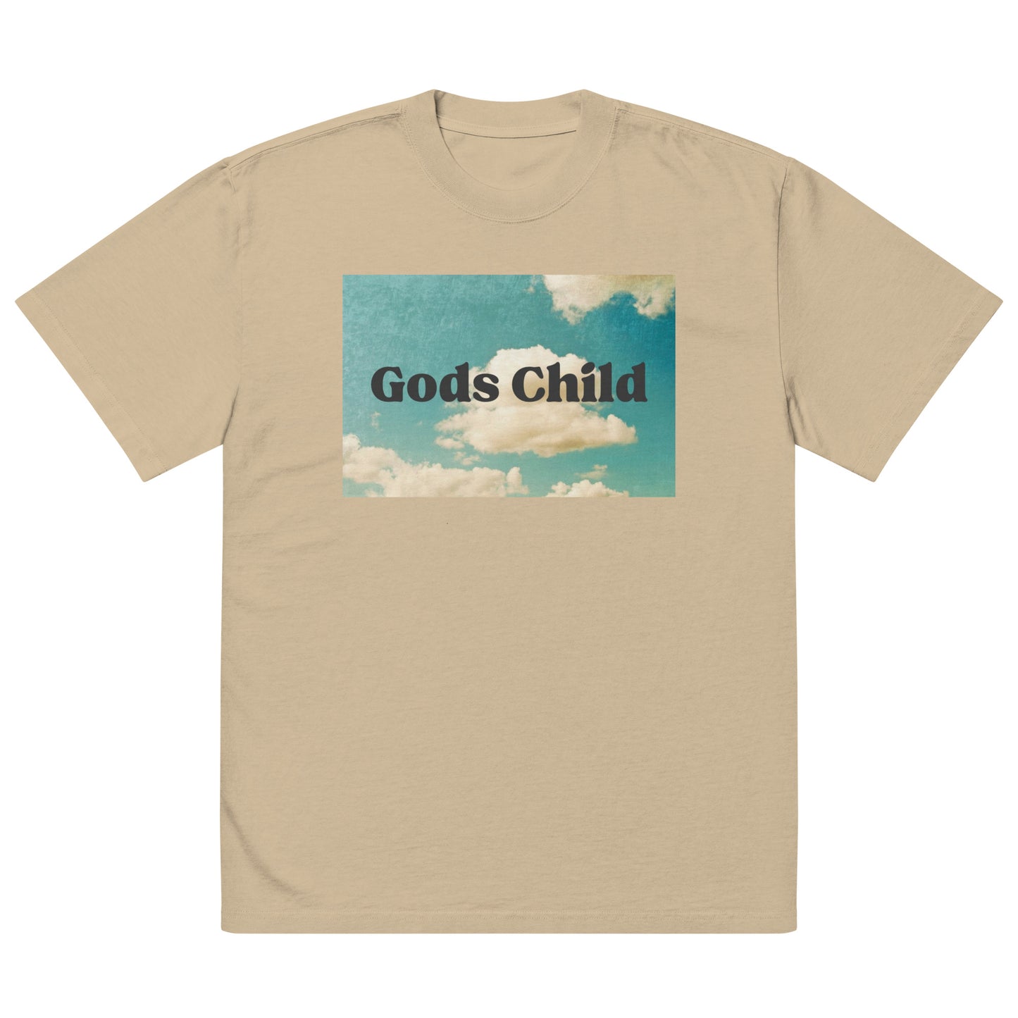 Gods Child Oversized faded t-shirt