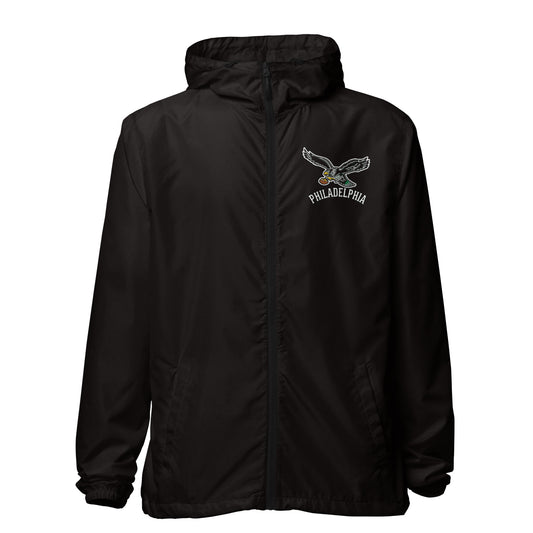 Bird Gang Black Unisex lightweight zip up windbreaker